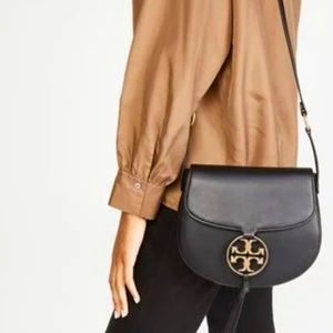 Tory Burch metal miller saddle bag authentic